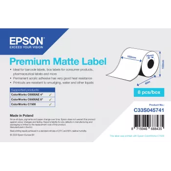 Etiqueta de impresora Epson C33S045741 etiqueta de impresora autoadhesiva