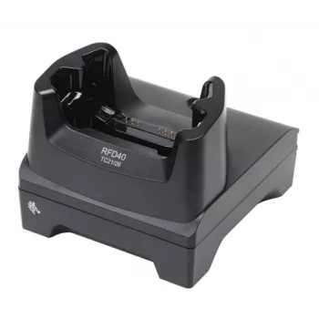 Cargador de dispositivo móvil Zebra CRD1S0T-RFD40-TC2X-CHG-1R para computadora móvil, lector RFID negro AC interior