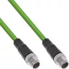 Cable de red industrial InLine, M12 8 polos codificado X conector macho/conector macho, Cat.6A PUR 5 m