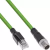 Cable de red industrial InLine, M12 8 polos codificado X a conector RJ45, Cat.6A PUR 1 m