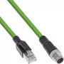Cable de red industrial InLine, M12 8 pines codificación X a conector RJ45, Cat.6A PUR 20m