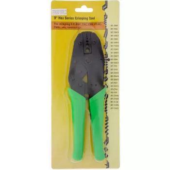 Alicates de crimpar InLine Coax HT-336G para RG 58,59,62,174 WBC 110 195/200 240