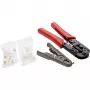 Set de alicates de crimpar InLine, para conectores de red, con RJ45 8P8C y RJ11 6P4C