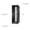 APC NetShelter SX Server Rack Gen 2, 48U, 2258H x 750B x 1200T mm, con paredes laterales, negro