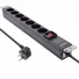 InLine 16411S Protector contra sobretensiones negro 7 salidas AC 2 m