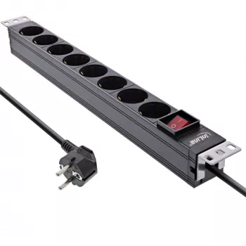 InLine 16412S Protector contra sobretensiones negro 8 salidas AC 2 m