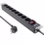 InLine 16412S Protector contra sobretensiones negro 8 salidas AC 2 m