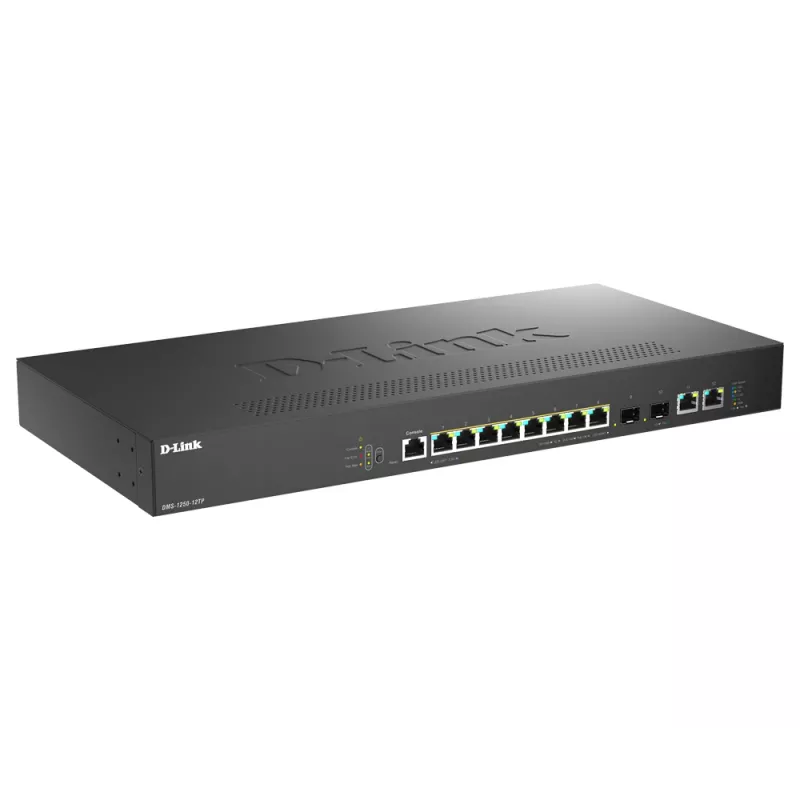 D-Link DMS-1250-12TP/E Switch de red gestionado 2.5G Ethernet (100/1000/2500) Power over Ethernet (PoE) negro
