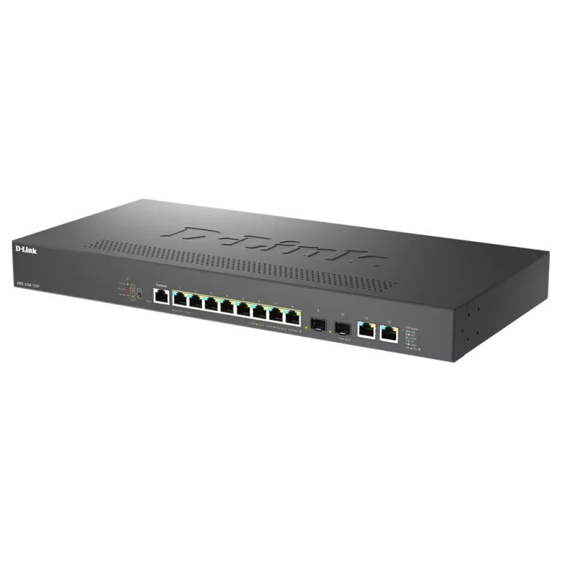 D-Link DMS-1250-12TP/E Switch de red gestionado 2.5G Ethernet (100/1000/2500) Power over Ethernet (PoE) negro