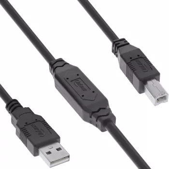 InLine cable activo USB 2.0, USB-A conector macho a USB-B conector macho, 7,5 m