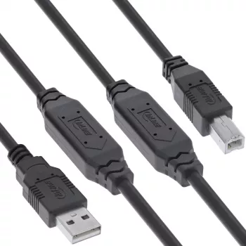 InLine cable activo USB 2.0, USB-A conector macho a USB-B conector macho, 20 m
