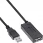 InLine alargador activo USB 2.0, USB-A conector macho/hembra, 7,5 m