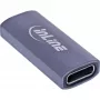 Adaptador USB-C InLine 35900E gris conexión 1 USB-C conexión 2 USB-C