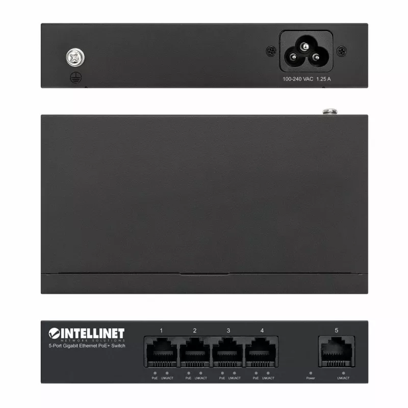 Intellinet 561792 switch de red Gigabit Ethernet (10/100/1000) Power over Ethernet (PoE) negro
