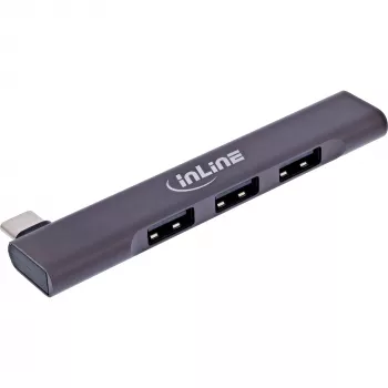 InLine hub USB-C compacto, 4 puertos, USB 3.0 + 3x USB 2.0, diseño compacto