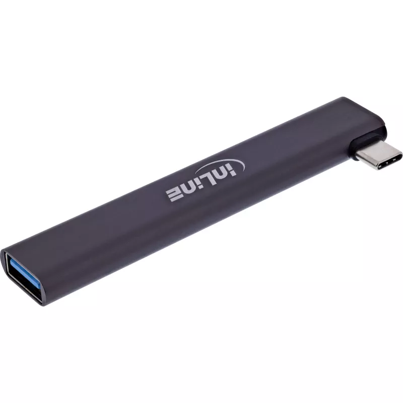 InLine hub USB-C compacto, 4 puertos, USB 3.0 + 3x USB 2.0, diseño compacto