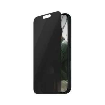 PanzerGlass SAFE. by ® protector de pantalla con filtro de privacidad iPhone 16 | 15 | Ultra-Wide Fit | BULK