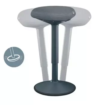 Silla de oficina Leitz 65450089 asiento acolchado gris estructura de plástico
