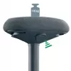 Silla de oficina Leitz 65450089 asiento acolchado gris estructura de plástico