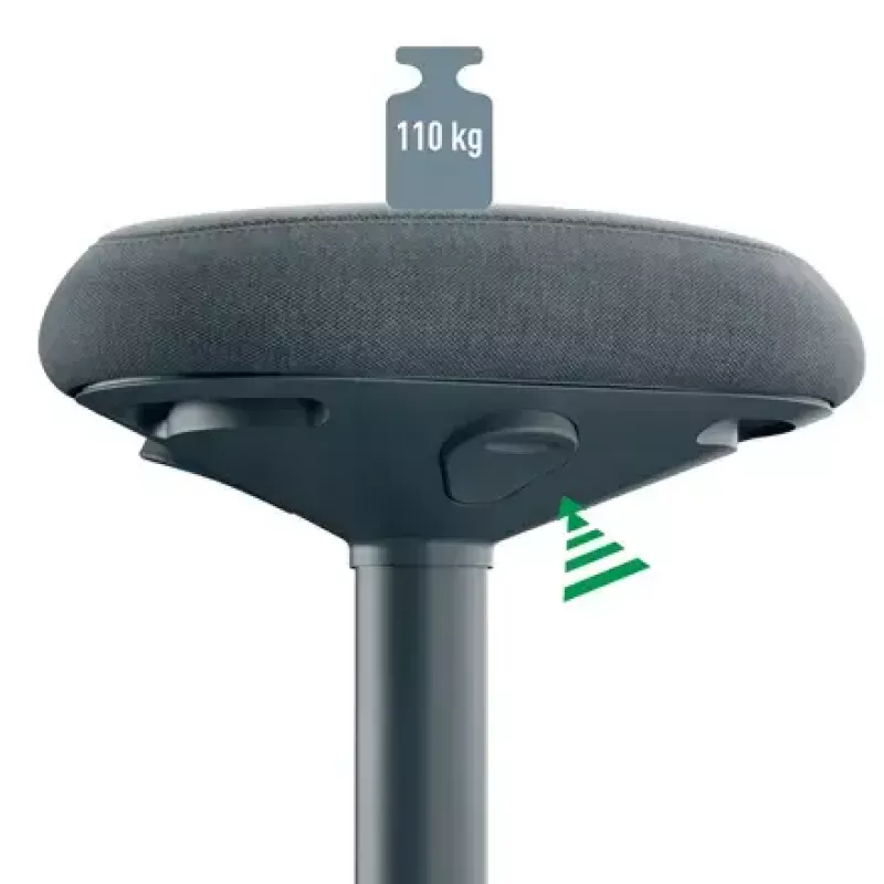 Silla de oficina Leitz 65450089 asiento acolchado gris estructura de plástico