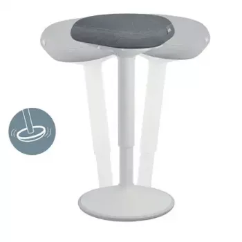 Silla de oficina Leitz 65450085 asiento acolchado gris estructura de plástico