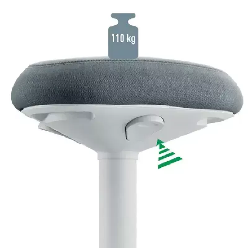 Silla de oficina Leitz 65450085 asiento acolchado gris estructura de plástico