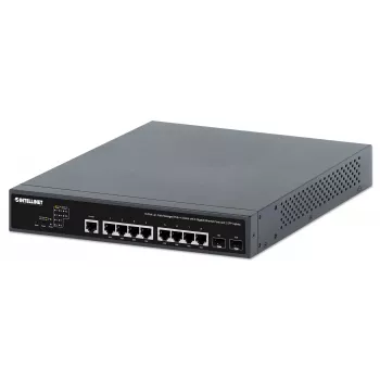 Switch Intellinet 10 puertos L2+ Fully Managed PoE++ con 8 puertos Gigabit Ethernet y 2 uplinks SFP