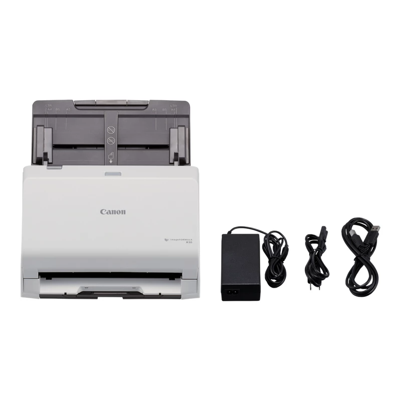 Canon imageFORMULA R30 6051C003 escáner de documentos, CIS, doble cara, A4, 600 ppp, 25 ppm, ADF de 60 hojas, USB 2.0, sin controladores
