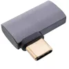 Adaptador USB4 InLine, conector macho/hembra USB-C en ángulo derecha/izquierda, aluminio, gris