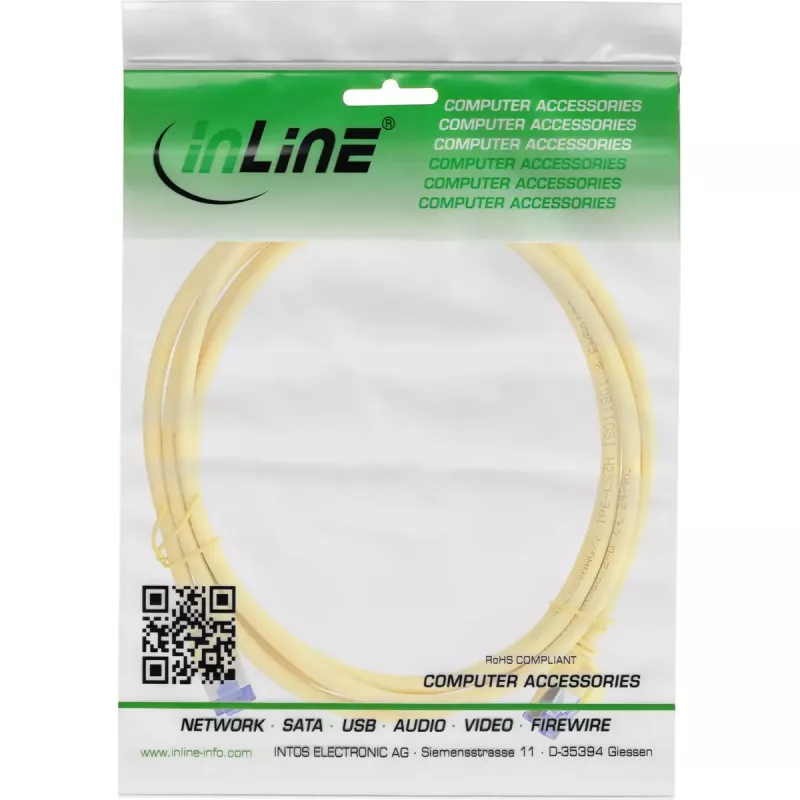 InLine 74925Y cable de red amarillo 25 m Cat6a S/FTP (S-STP)