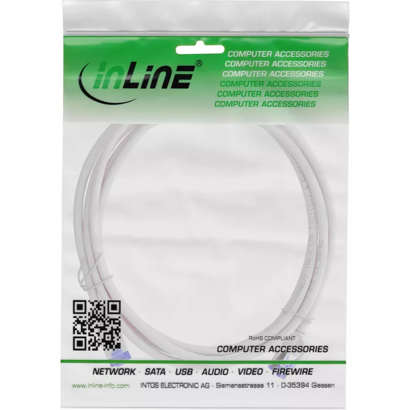 InLine 74902 Cable de red gris 2 m Cat6a S/FTP (S-STP)