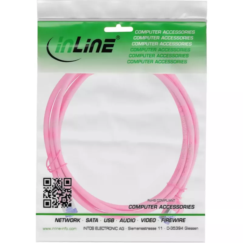 InLine 74930M Cable de red magenta 30 m Cat6a S/FTP (S-STP)