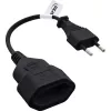 Cable de alimentación InLine 16680S negro 0,2 m CEE7/16