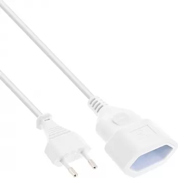 Cable de alimentación InLine 16680W blanco 0,2 m CEE7/16