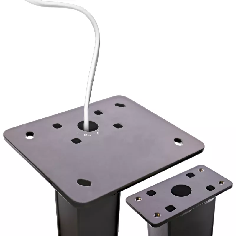 Soporte InLine 59989C accesorio para cargadores de vehículos eléctricos acero negro 400x200x1667mm