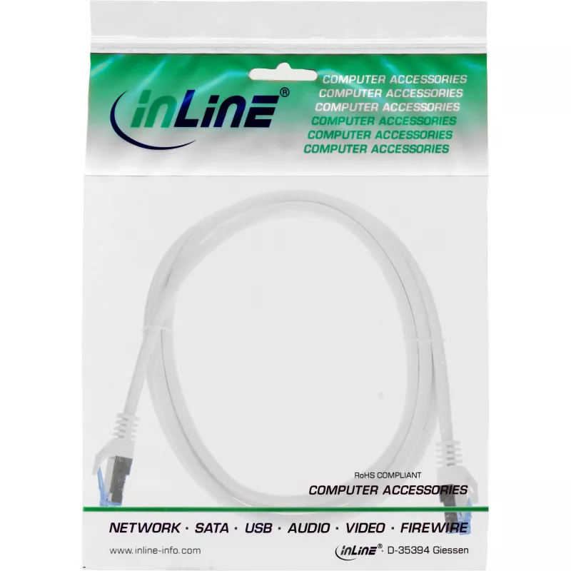 InLine 72603W Cable de red blanco 3 m Cat6a S/FTP (S-STP)