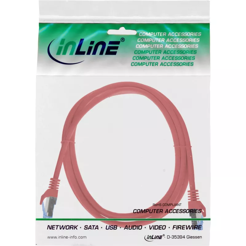 InLine 72603R Cable de red rojo 3 m Cat6a S/FTP (S-STP)