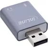 Adaptador de audio InLine 33051E USB Type-A gris 42mm x 30mm x 12mm