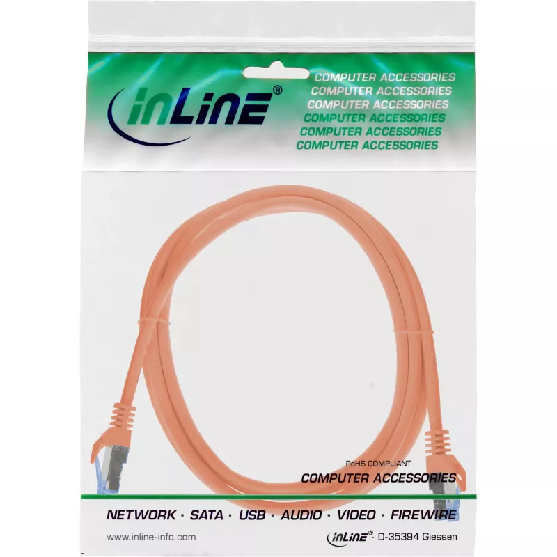 InLine 72601O Cable de red naranja 1 m Cat6a S/FTP (S-STP)