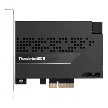 Tarjeta de interfaz ASUS ThunderboltEX 5 — PCIe 4.0, Intel JHL9580, Mini DisplayPort, USB 2.0, 120 Gbit/s