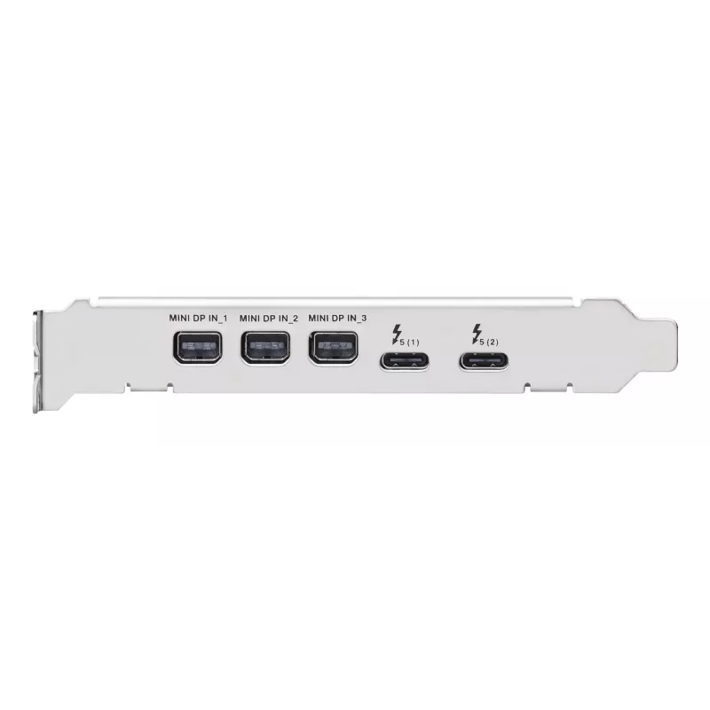 Tarjeta de interfaz ASUS ThunderboltEX 5 — PCIe 4.0, Intel JHL9580, Mini DisplayPort, USB 2.0, 120 Gbit/s