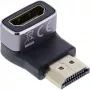 Adaptador HDMI InLine 17991F HDMI A negro gris dorado