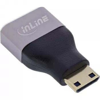 Adaptador de cable InLine 17991C HDMI A Mini HDMI C negro, gris