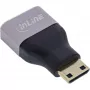 Adaptador de cable InLine 17991C HDMI A Mini HDMI C negro, gris