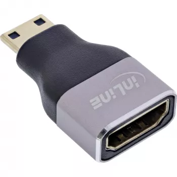 Adaptador de cable InLine 17991C HDMI A Mini HDMI C negro, gris