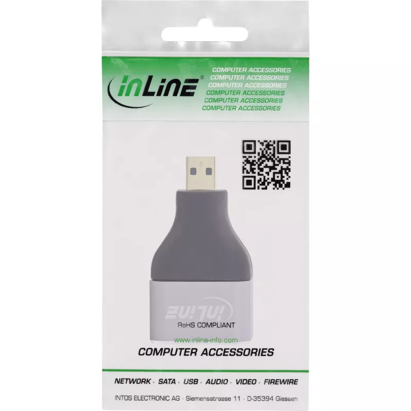 Adaptador de cable InLine 17991B HDMI A a Micro HDMI D negro gris