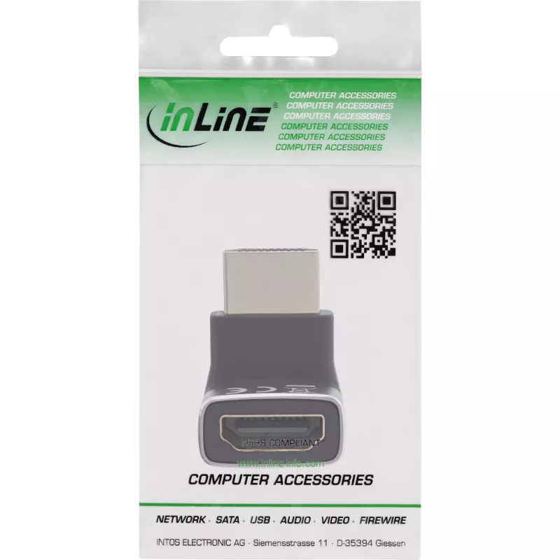 Adaptador HDMI InLine 17991G negro gris dorado