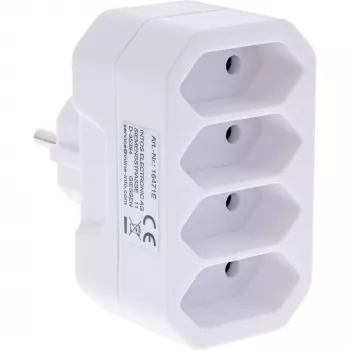 Adaptador de enchufe tipo F a tipo C InLine 16471E blanco