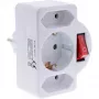Adaptador de enchufe Type F InLine 16471C 2x Type C + Type F blanco