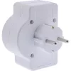 Adaptador de enchufe tipo F InLine 16471C 2x tipo C + tipo F blanco